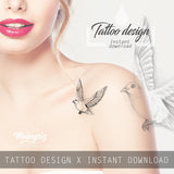 10 x Realistic dove tattoo design high resolution download