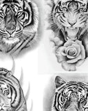 4 x Realistic tiger tattoo design high resolution download