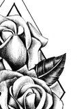 3 x Realistic rose tattoo design high resolution download