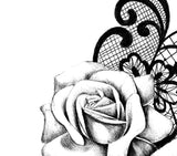 Realistic rose with lace - download tattoo design #5