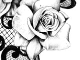 Realistic rose with lace - download tattoo design #5