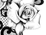 Realistic rose with lace - download tattoo design #6