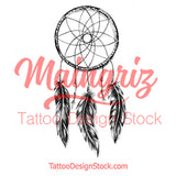 Realistic dreamcatcher sexy tattoo design high resolution download