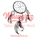 Realistic dreamcatcher  tattoo design high resolution download