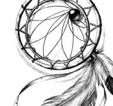 Realistic dreamcatcher  tattoo design high resolution download