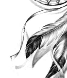 Realistic dreamcatcher  tattoo design high resolution download