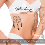 Realistic dreamcatcher tattoo design high resolution download