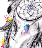 Realistic dreamcatcher watercolor tattoo high resolution download
