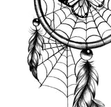Realistic dreamcatcher with butterfly tattoo design high resolution download