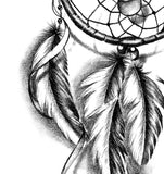 Realistic dreamcatcher with feather  tattoo design high resolution download