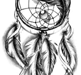 Realistic dreamcatcher with feather  tattoo design high resolution download