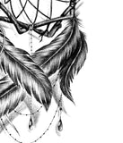 Realistic dreamcatcher with pearls and lace tattoo design high resolution download