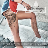 Realistic dreamcatcher with pearls and lace tattoo design high resolution download