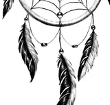 Realistic dreamcatcher with pearls tattoo design high resolution download
