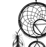 Realistic dreamcatcher with rubbon tattoo design high resolution download