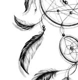 Realistic dreamcatcher with rose - download tattoo design