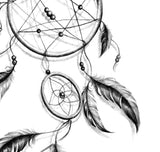 Realistic dreamcatcher with rose - download tattoo design
