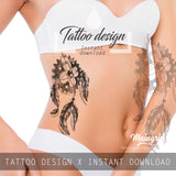 Realistic engineer dreamcatcher  tattoo design high resolution download