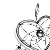 Realistic heart dreamcatcher tattoo design high resolution download