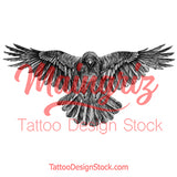 Realistic raven tattoo design high resolution download