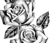 Realistic rose with diamond  tattoo design high resolution download