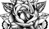 3 x Realistic rose with mandala  tattoo design high resolution download
