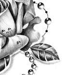Realistic rose with precious stone tattoo design high resolution download