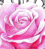 Realistic rose with precious stone tattoo design high resolution download