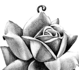 Realistic rose with precious stone tattoo design high resolution download