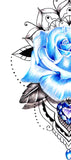Realistic rose with precious stone  tattoo design high resolution download