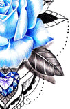 Realistic rose with precious stone  tattoo design high resolution download