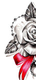 Realistic rose with precious stone tattoo design high resolution download