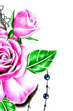 Saphir and sexy rose tattoo design high resolution download