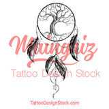 Realistic sexy dreamcatcher tattoo design high resolution download