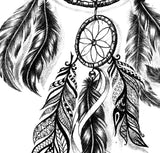 Realistic sexy dreamcatcher with flower tattoo design high resolution download