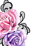 Realistic sexy rose with precious stone  tattoo design high resolution download