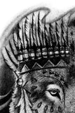 Realistic wolf tattoo design high resolution download