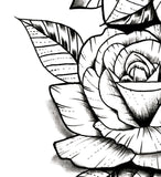 Rose linework tattoo design high resolution download