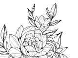 Rose mandala linework tattoo design high resolution download