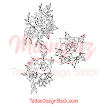 Rose mandala linework tattoo design high resolution download