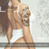 Rose mandala tattoo design high resolution download 