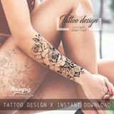 Rose mandala tattoo design high resolution download 