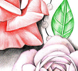 Roses and pearls tattoo design high resolution download