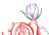 Roses and pearls tattoo design high resolution download