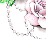 Roses and pearls tattoo design high resolution download