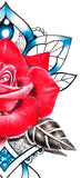 Realistic rose and precious stone tattoo design high resolution download