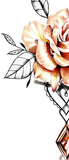 Rose realistic with precious stone  tattoo design high resolution download