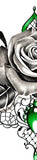 Rose realistic with sexy precious stone  tattoo design high resolution download