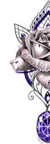 Rose with precious stone tattoo design high resolution download