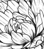 Sexy peony linework forearm tattoo design high resolution download